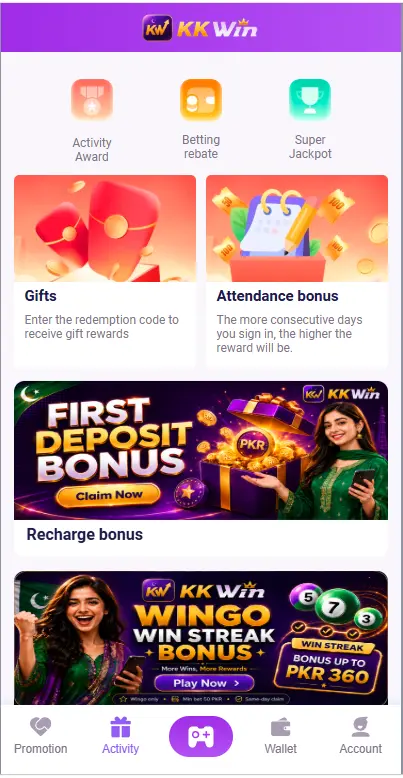 KKWIN Game home picture
